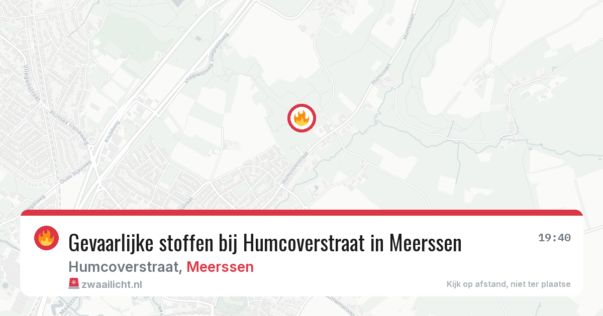 Gevaarlijke stoffen bij Humcoverstraat in Meerssen — 27 jun 2026