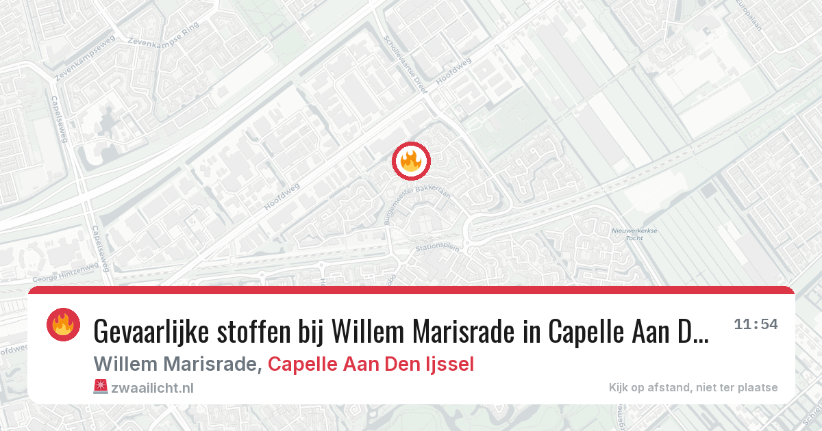 Gevaarlijke stoffen bij Willem Marisrade in Capelle Aan Den Ijssel — 28 jun 2026