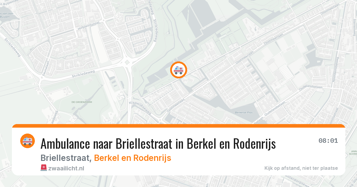 Ambulance naar Briellestraat in Berkel en Rodenrijs — 15 jun 2026