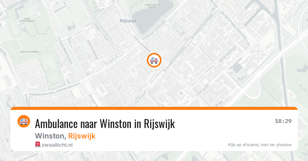 Ambulance naar Winston in Rijswijk — 14 aug 2026