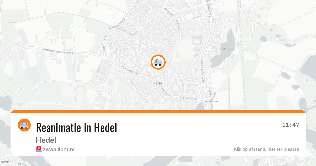 Reanimatie in Hedel — 11 mei 2026
