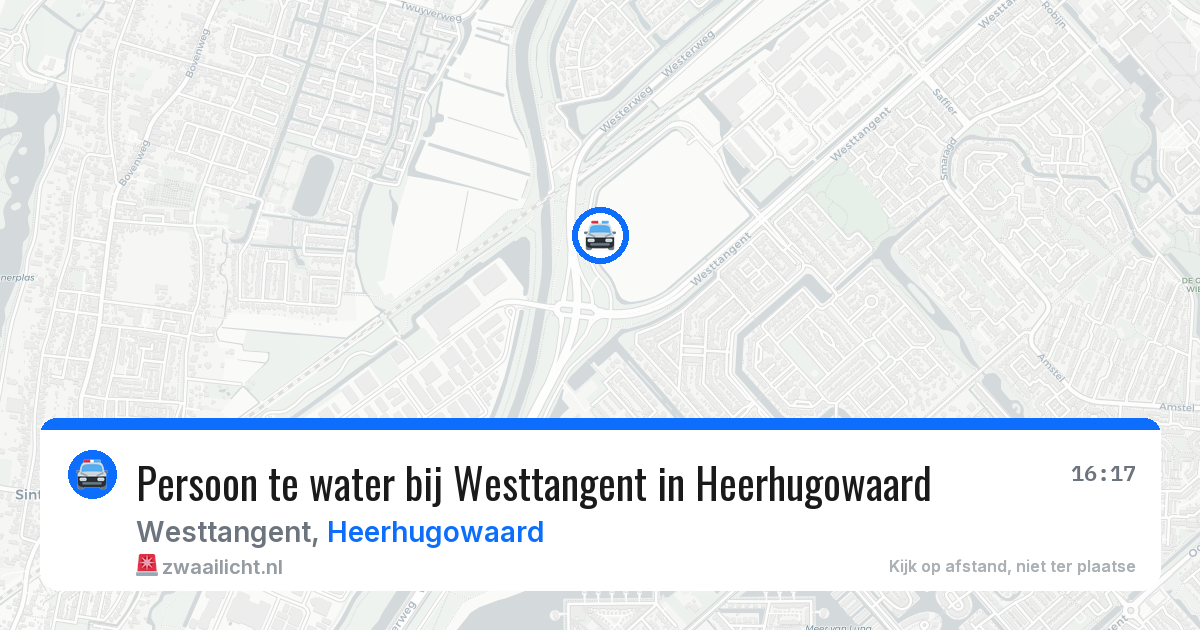 Persoon te water bij Westtangent in Heerhugowaard — 31 jul 2026