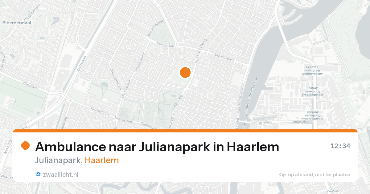 Ambulance naar Julianapark in Haarlem — 20 aug 2026