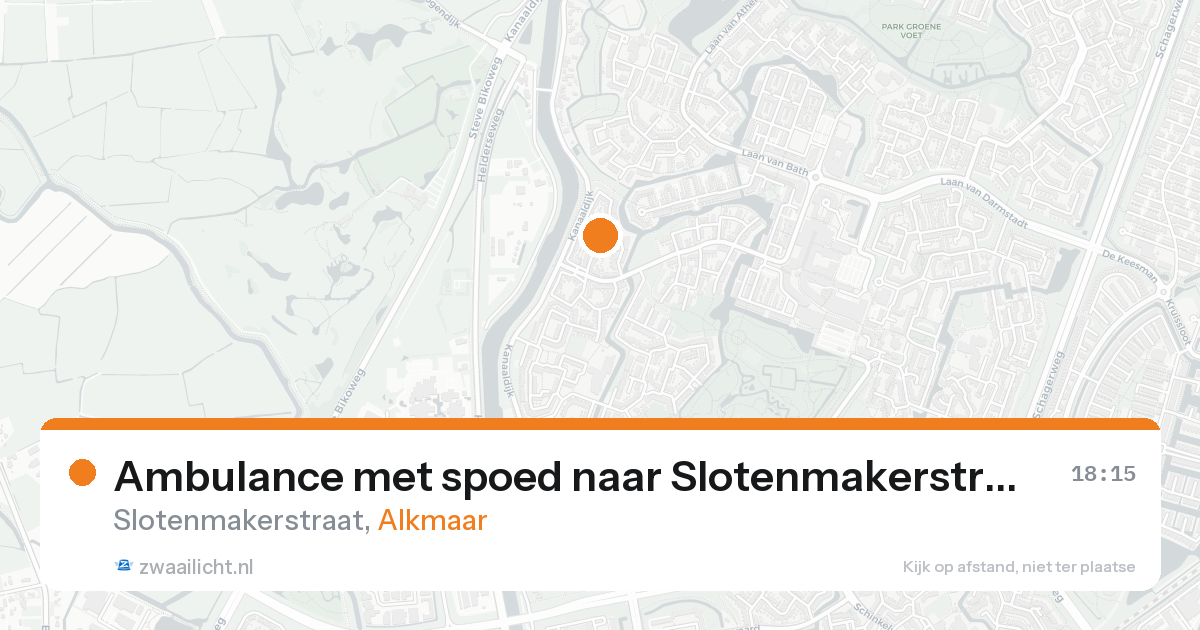 Ambulance met spoed naar Slotenmakerstraat in Alkmaar — 19 aug 2026