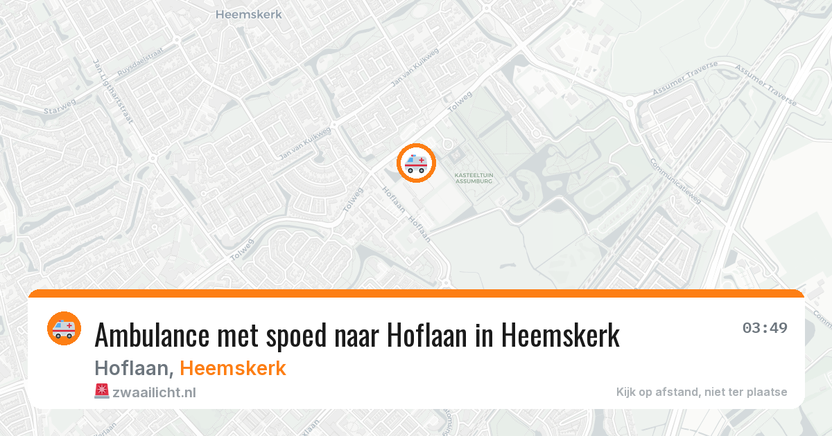 Ambulance met spoed naar Hoflaan in Heemskerk — 25 jan 2026