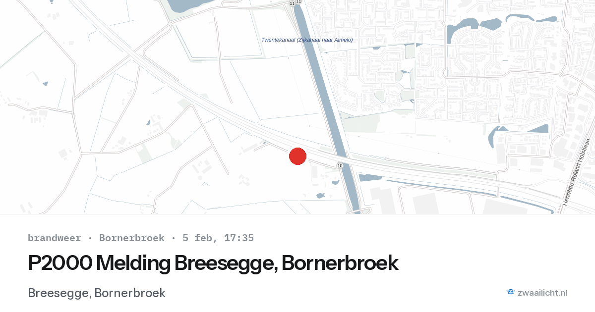 P2000 Melding Breesegge, Bornerbroek — 5 feb 2026