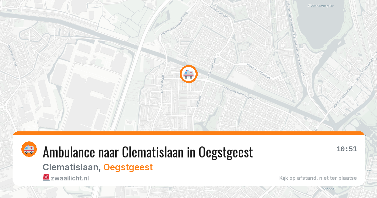 Ambulance naar Clematislaan in Oegstgeest — 21 jun 2026