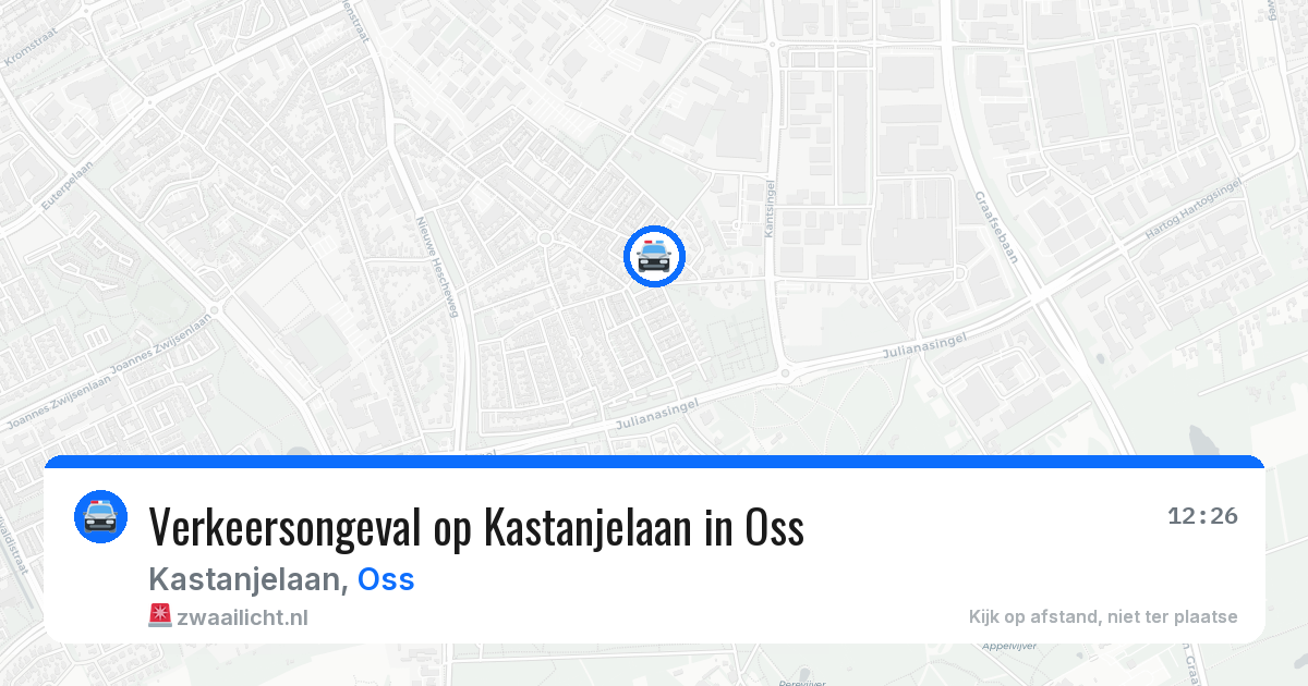 Verkeersongeval op Kastanjelaan in Oss — 6 jun 2026