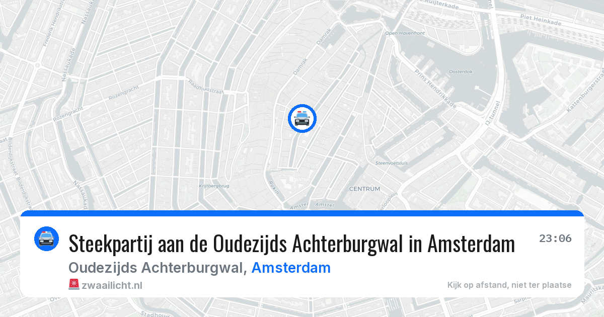 Steekpartij aan de Oudezijds Achterburgwal in Amsterdam — 10 mei 2026