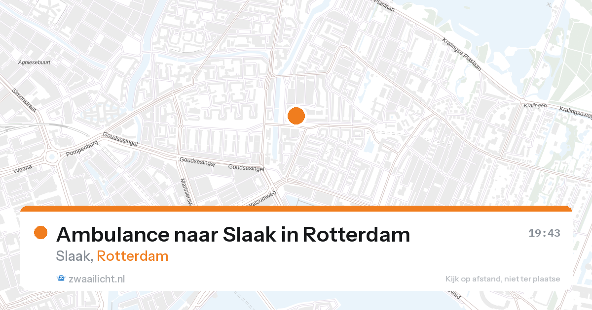 Ambulance naar Slaak in Rotterdam — 26 aug 2026