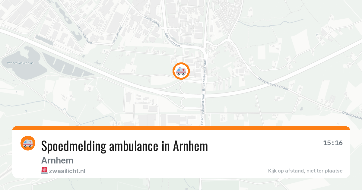 Spoedmelding ambulance in Arnhem — 13 aug 2026