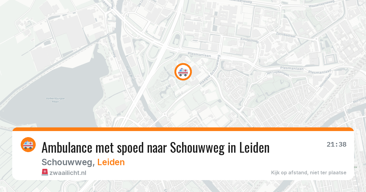 Ambulance met spoed naar Schouwweg in Leiden — 7 jul 2026