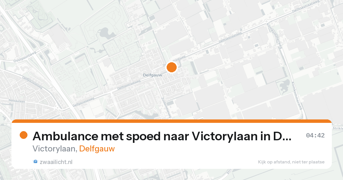 Ambulance met spoed naar Victorylaan in Delfgauw — 5 mei 2026