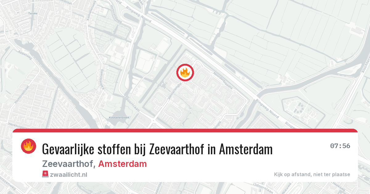 Gevaarlijke stoffen bij Zeevaarthof in Amsterdam — 24 mrt 2026