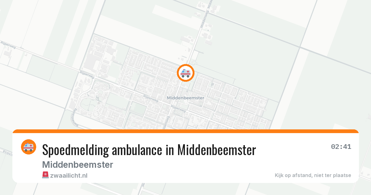 Spoedmelding ambulance in Middenbeemster — 26 jun 2026