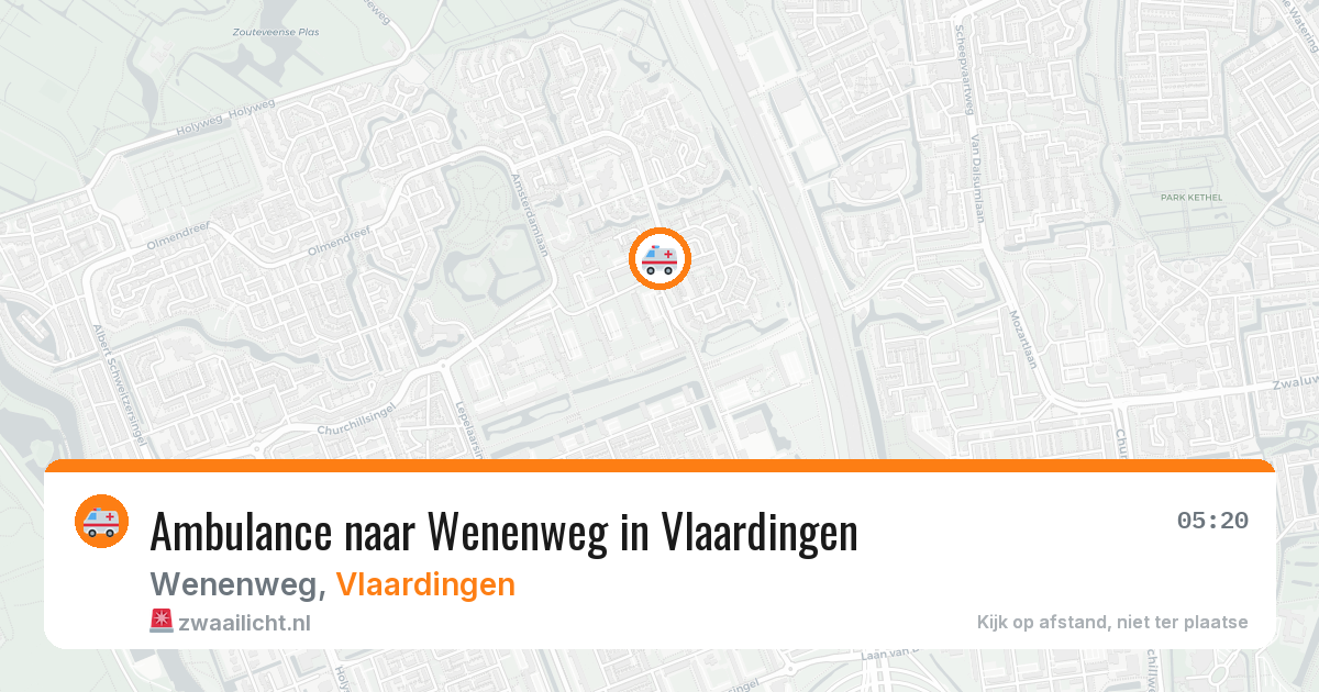 Ambulance naar Wenenweg in Vlaardingen — 11 aug 2026