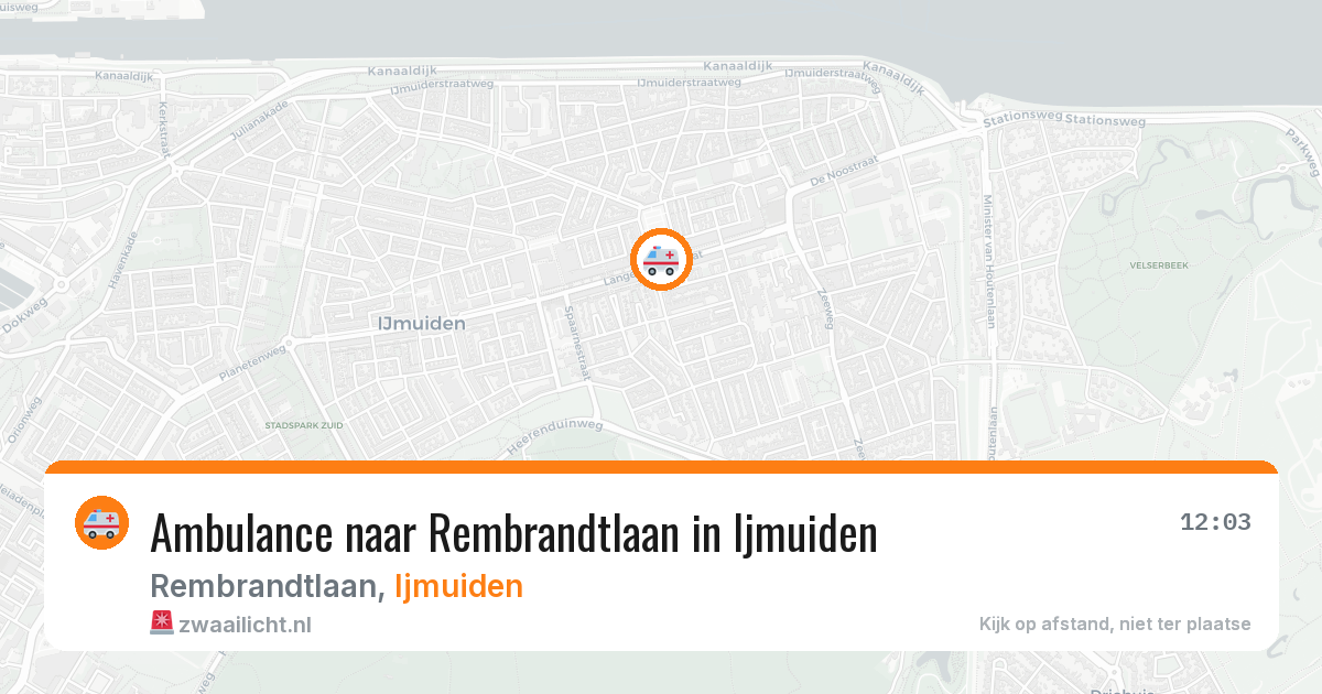 Ambulance naar Rembrandtlaan in Ijmuiden — 8 feb 2026