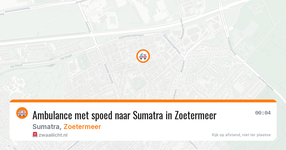 Ambulance met spoed naar Sumatra in Zoetermeer — 28 jan 2026