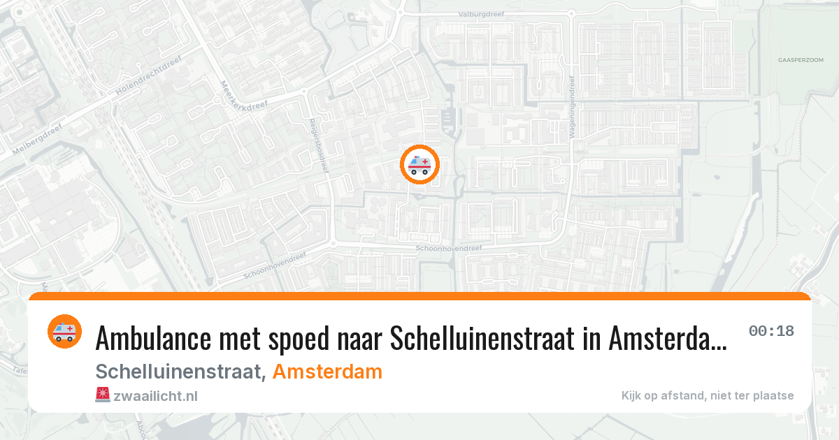 Ambulance met spoed naar Schelluinenstraat in Amsterdam — 6 jun 2026