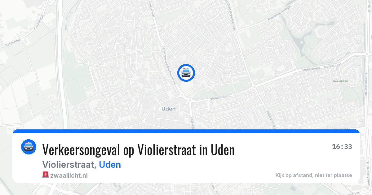 Verkeersongeval op Violierstraat in Uden — 30 jul 2026