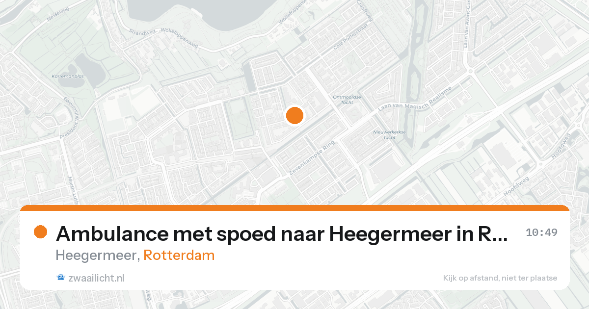 Ambulance met spoed naar Heegermeer in Rotterdam — 19 aug 2026