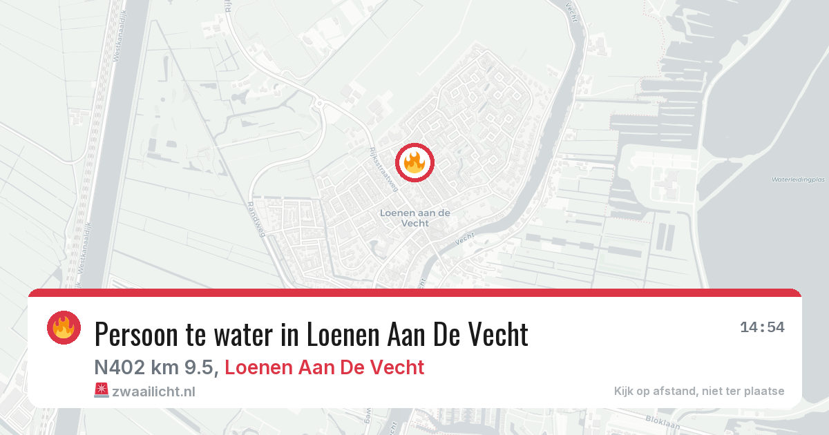 Persoon te water in Loenen Aan De Vecht — 12 mei 2026