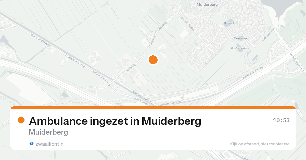 Ambulance ingezet in Muiderberg — 22 aug 2026