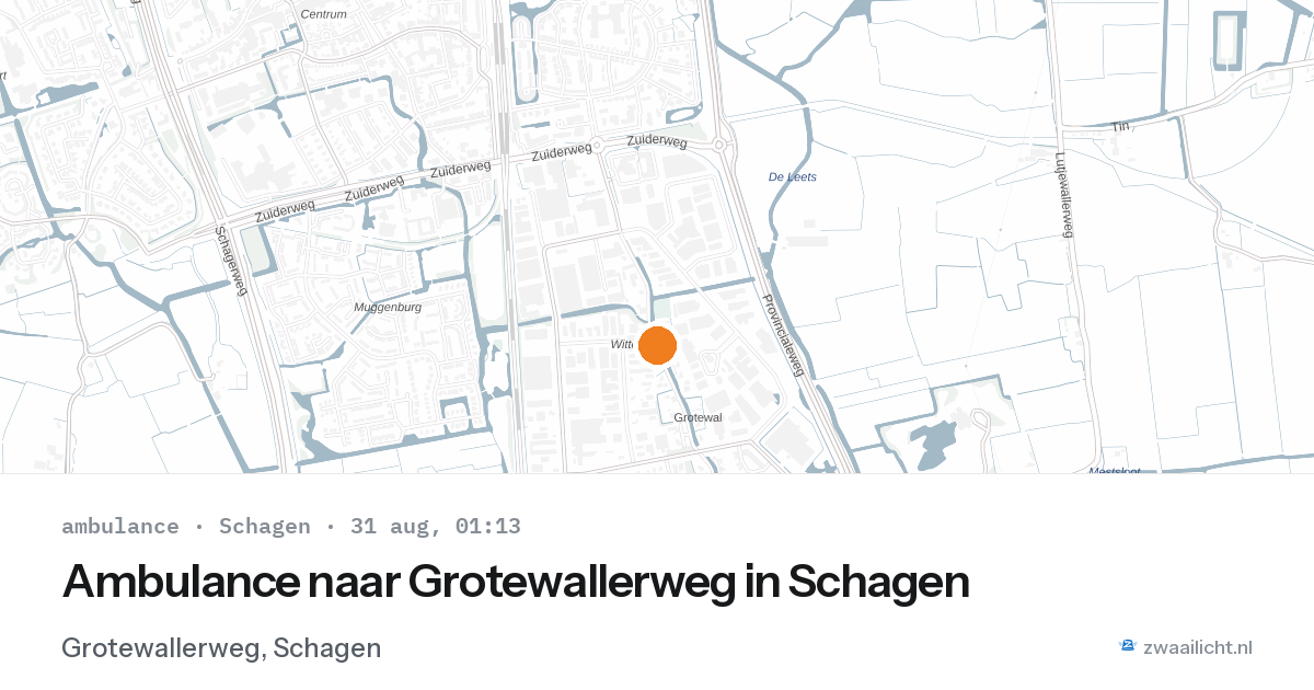 Ambulance naar Grotewallerweg in Schagen — 30 aug 2026