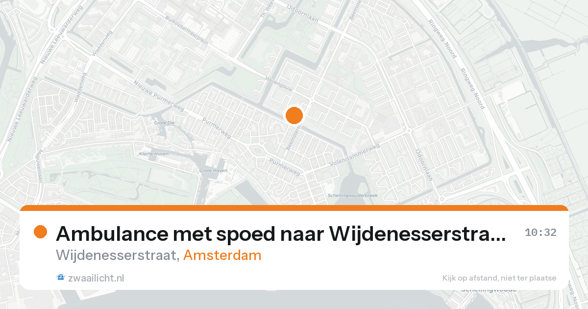 Ambulance met spoed naar Wijdenesserstraat in Amsterdam — 25 aug 2026