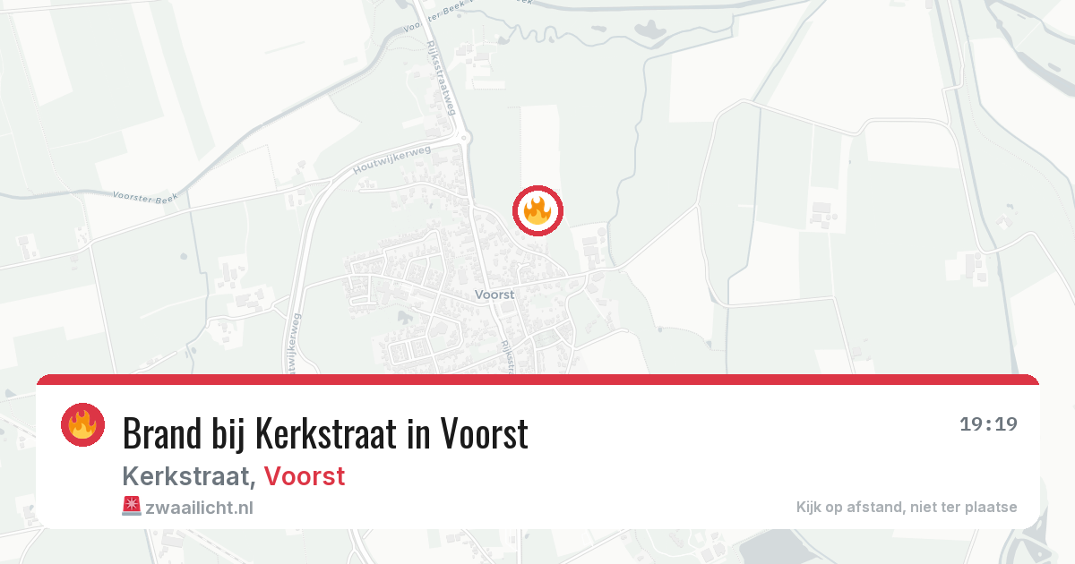 Brand bij Kerkstraat in Voorst — 11 jun 2026
