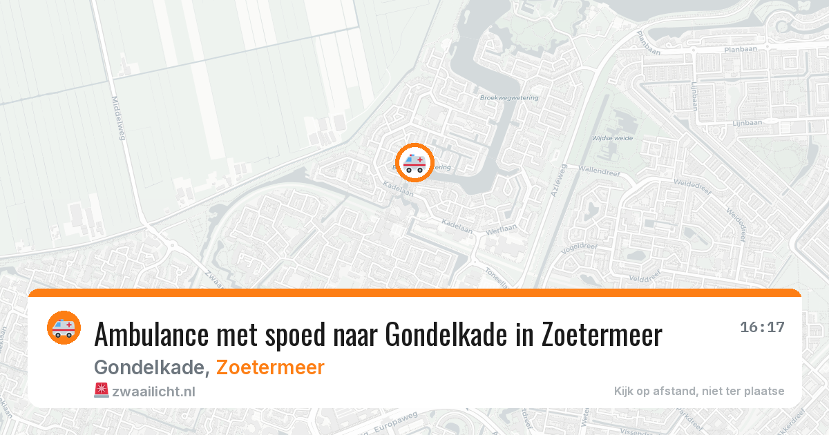 Ambulance met spoed naar Gondelkade in Zoetermeer — 4 apr 2026