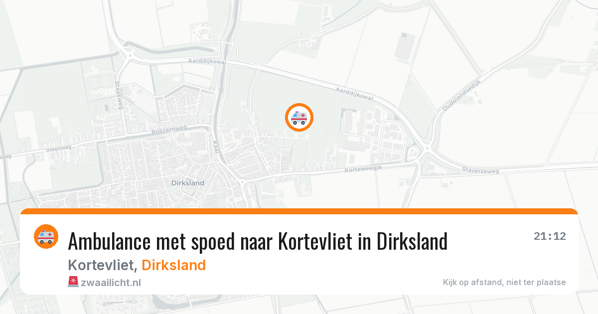 Ambulance met spoed naar Kortevliet in Dirksland — 15 mrt 2026