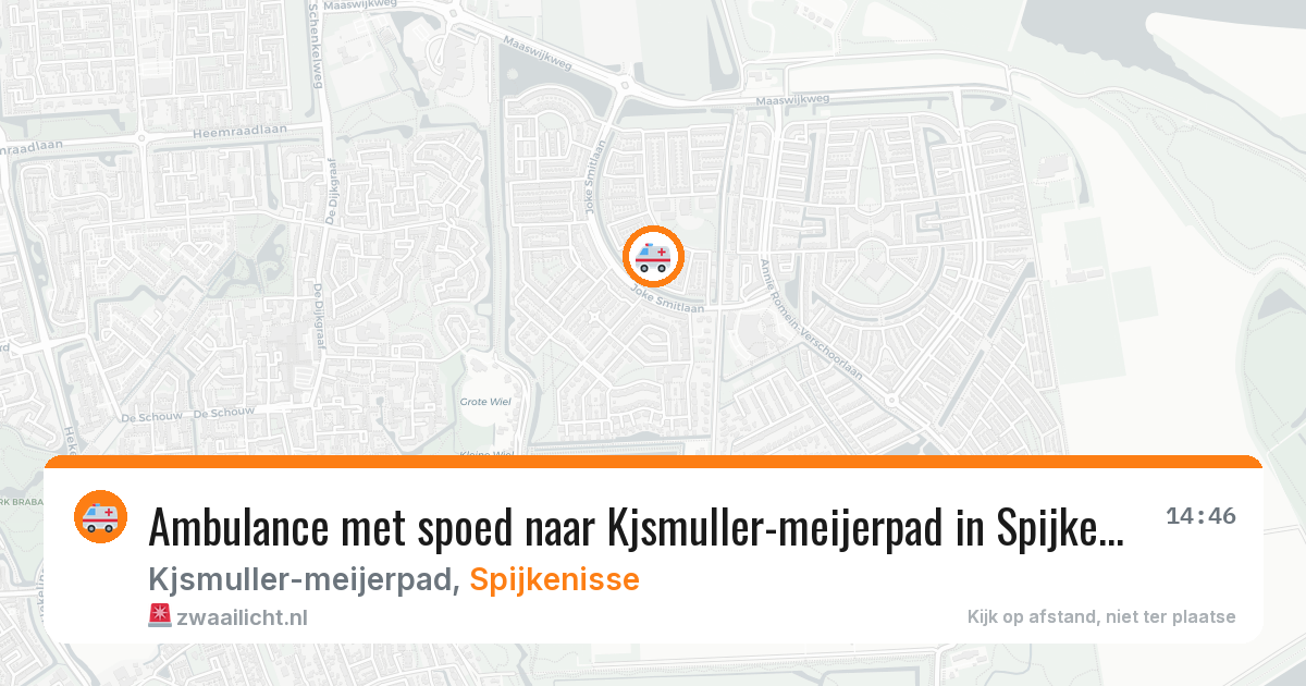 Ambulance met spoed naar Kjsmuller-meijerpad in Spijkenisse — 9 apr 2026