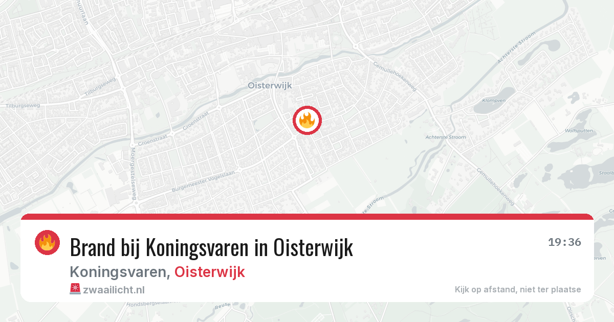 Brand bij Koningsvaren in Oisterwijk — 5 jul 2026