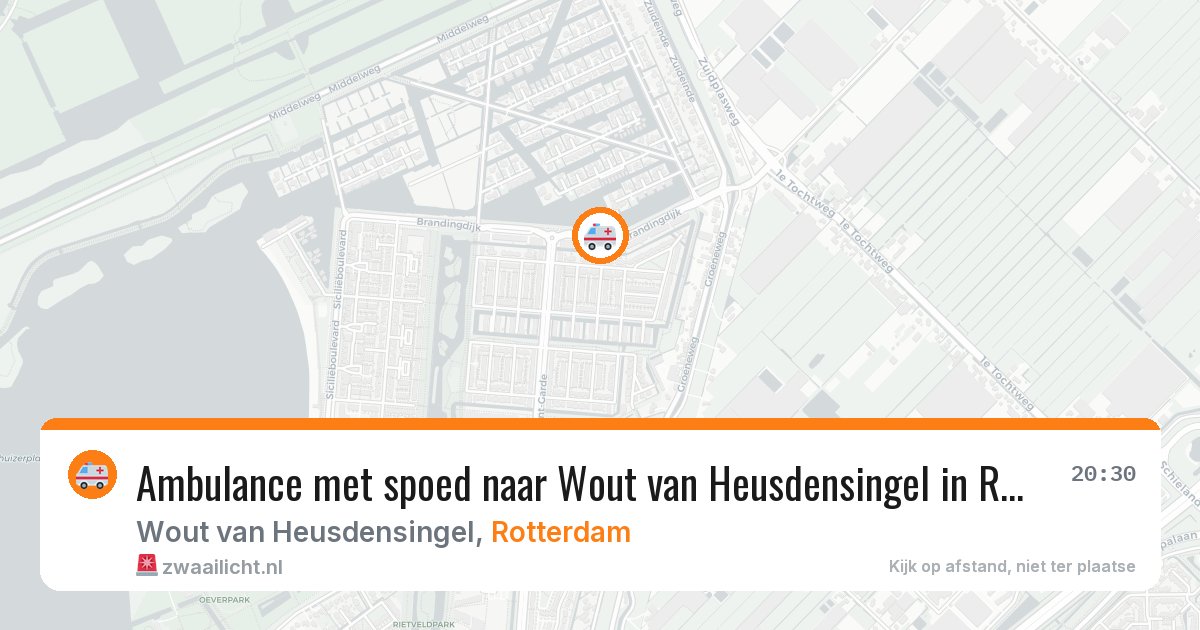 Ambulance met spoed naar Wout van Heusdensingel in Rotterdam — 9 jul 2026