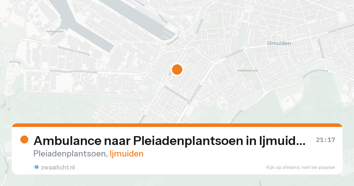 Ambulance naar Pleiadenplantsoen in Ijmuiden — 24 aug 2026