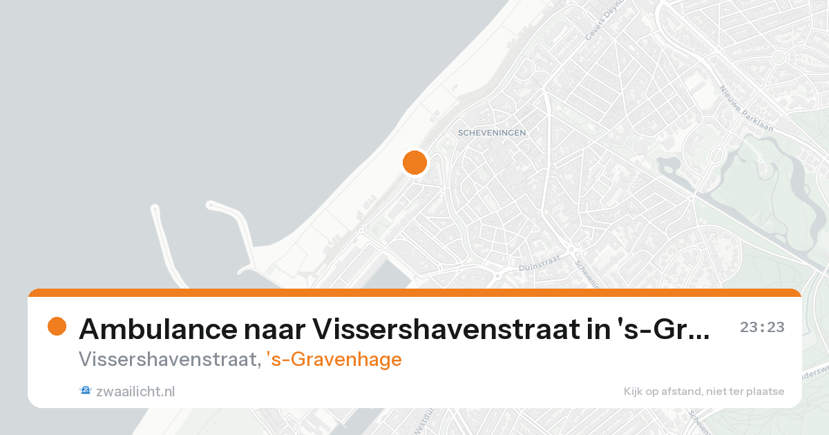 Ambulance naar Vissershavenstraat in 's-Gravenhage — 16 aug 2026