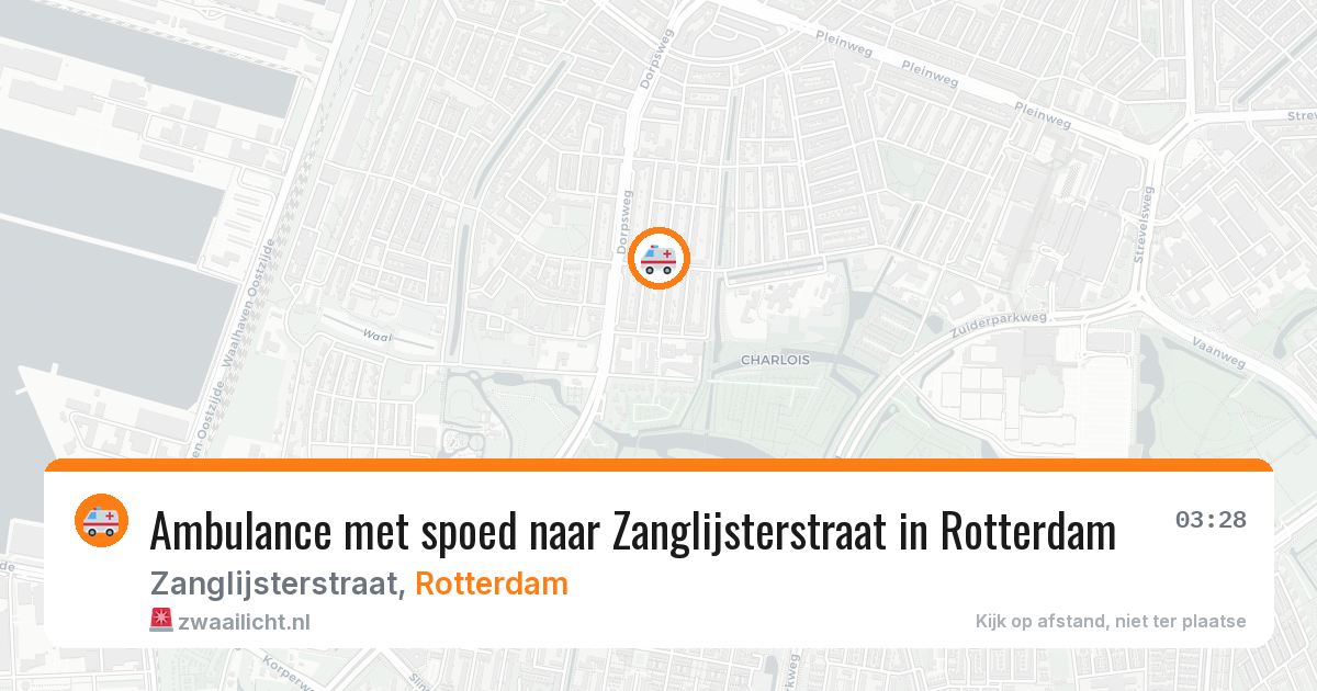 Ambulance met spoed naar Zanglijsterstraat in Rotterdam — 11 apr 2026