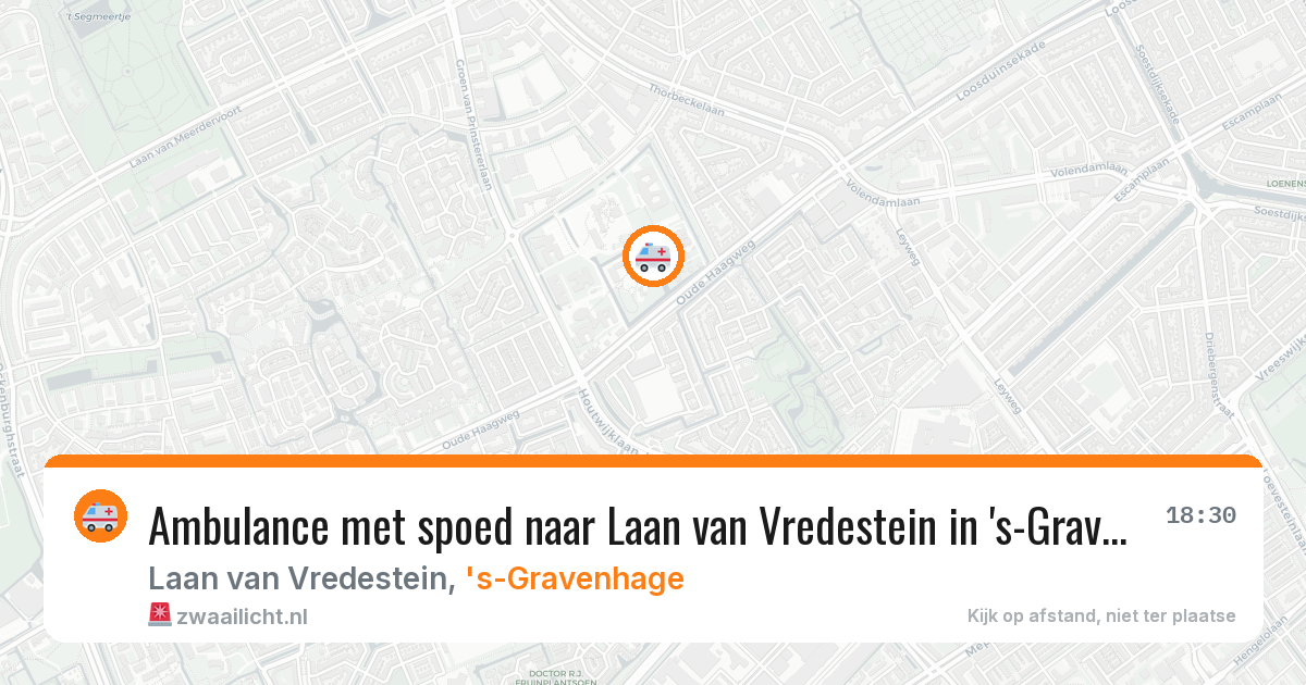 Ambulance met spoed naar Laan van Vredestein in 's-Gravenhage — 9 feb 2026