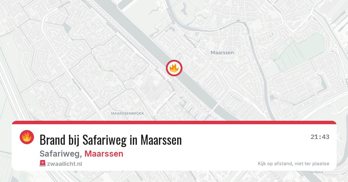 Brand bij Safariweg in Maarssen — 16 jun 2026