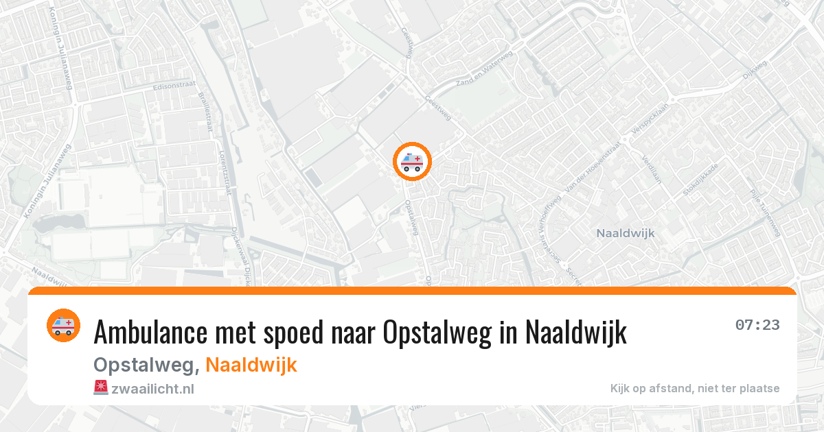 Ambulance met spoed naar Opstalweg in Naaldwijk — 6 apr 2026