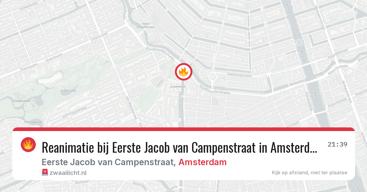 Reanimatie bij Eerste Jacob van Campenstraat in Amsterdam — 1 jun 2026
