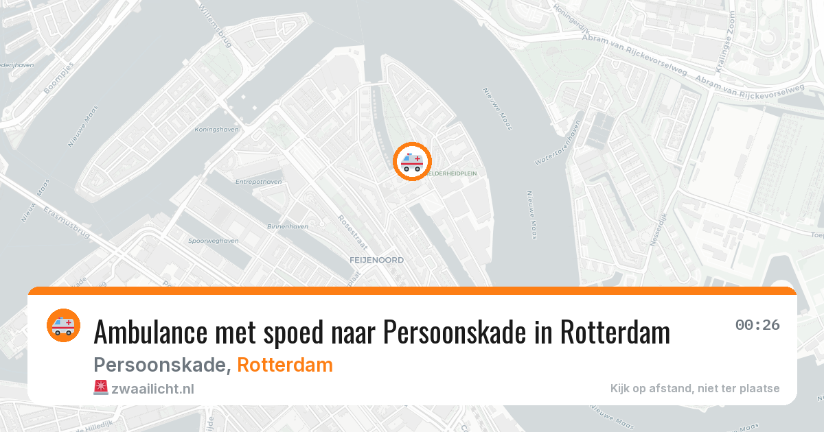 Ambulance met spoed naar Persoonskade in Rotterdam — 1 jul 2026