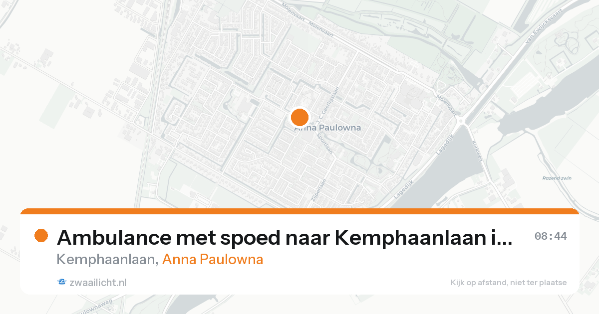 Ambulance met spoed naar Kemphaanlaan in Anna Paulowna — 22 aug 2026
