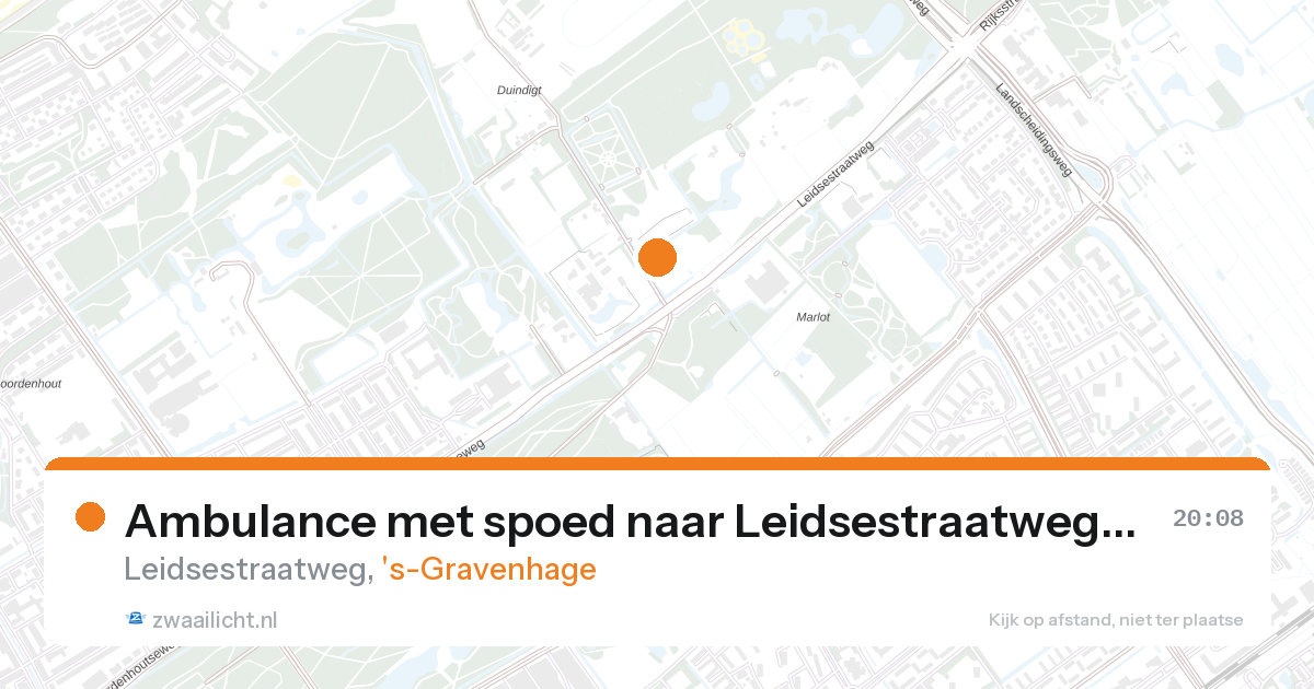 Ambulance met spoed naar Leidsestraatweg in 's-Gravenhage — 28 aug 2026