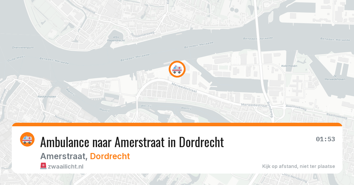 Ambulance naar Amerstraat in Dordrecht — 13 mrt 2026
