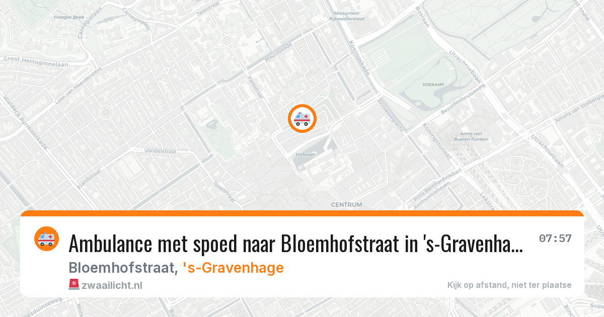 Ambulance met spoed naar Bloemhofstraat in 's-Gravenhage — 5 feb 2026