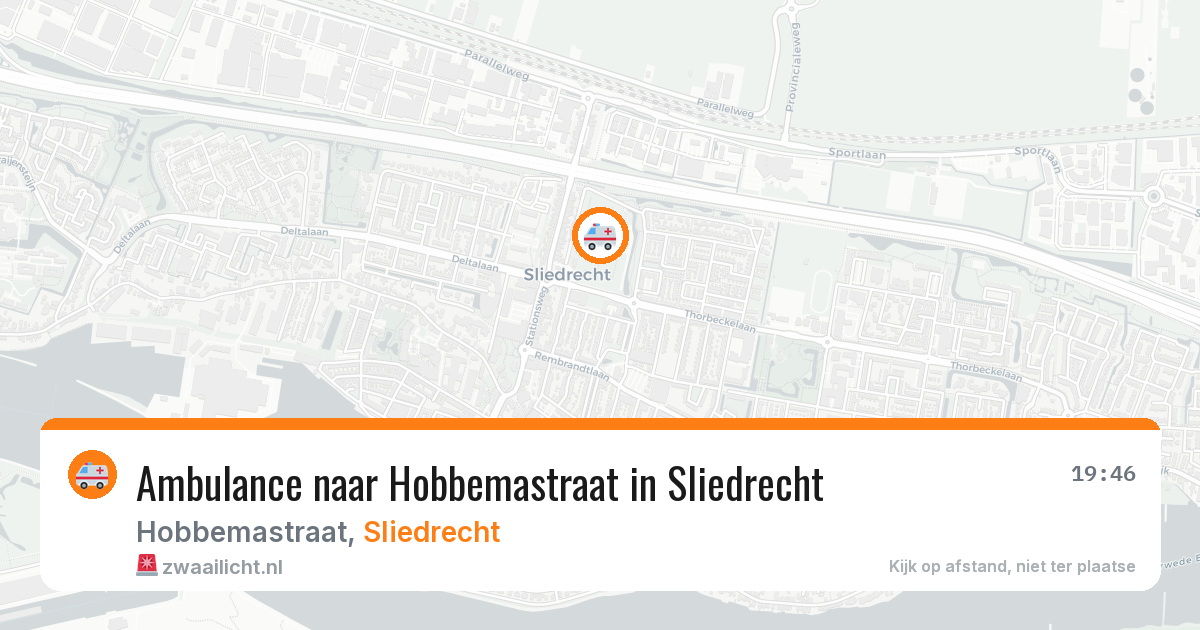 Ambulance naar Hobbemastraat in Sliedrecht — 23 mei 2026