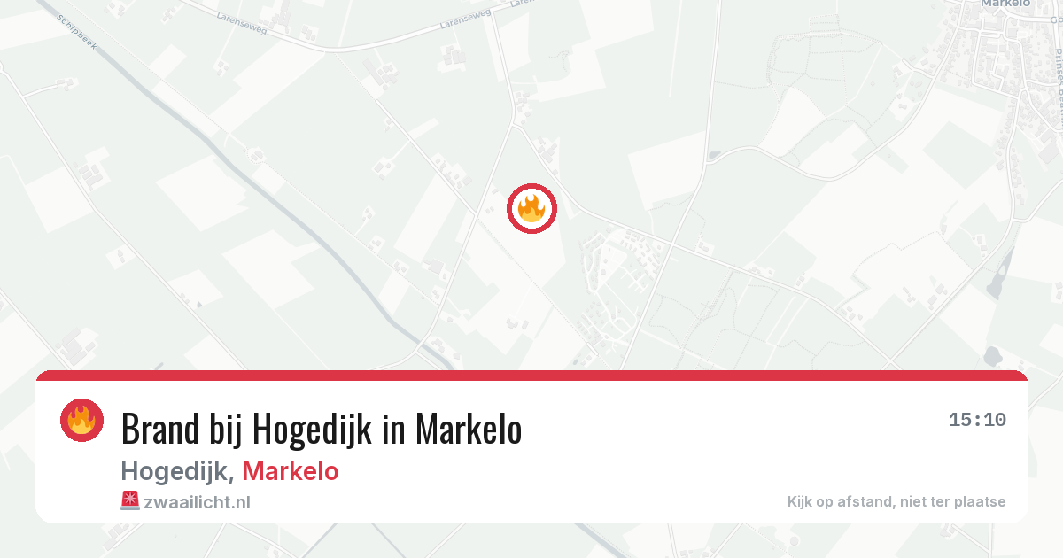 Brand bij Hogedijk in Markelo — 21 jul 2026