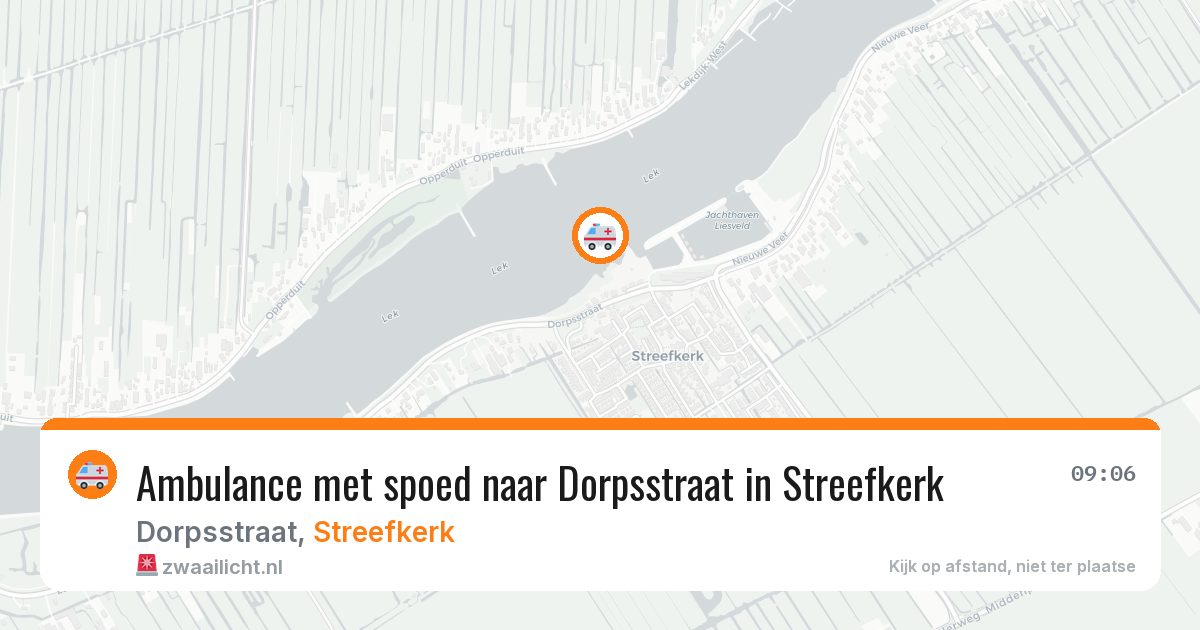 Ambulance met spoed naar Dorpsstraat in Streefkerk — 5 apr 2026
